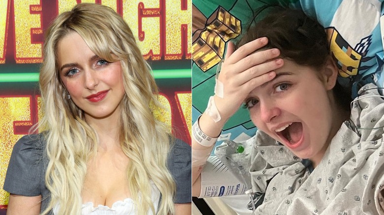 Mckenna Grace with and without makeup, side by side photos