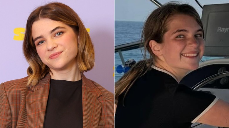 Raegan Revord with and without makeup, side by side photos