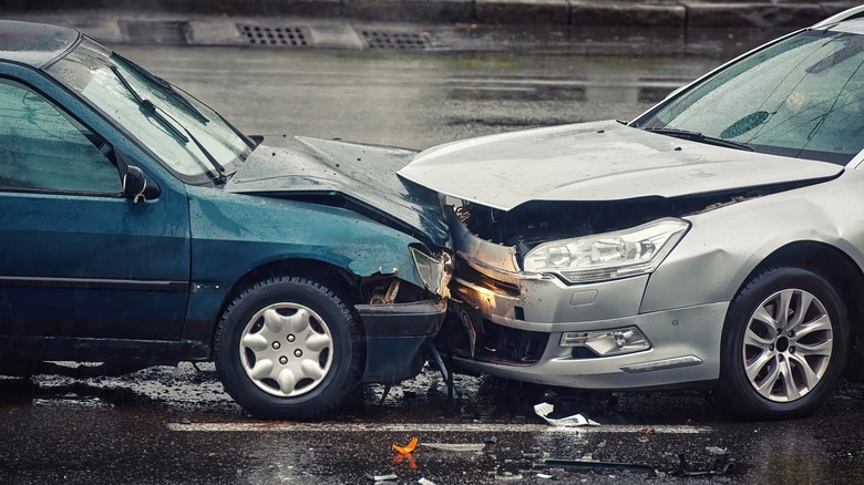 car crash scene