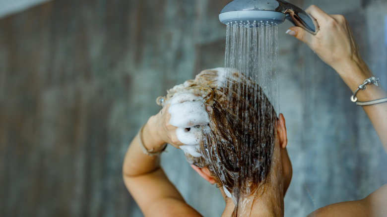 Shower head releasing water
