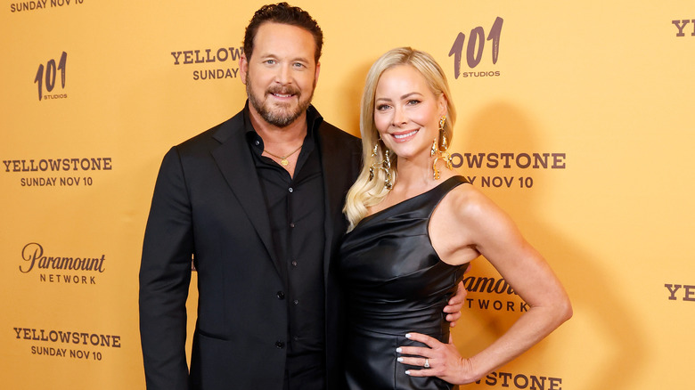 Cynthia Daniel and Cole Hauser at an event both dressed in black