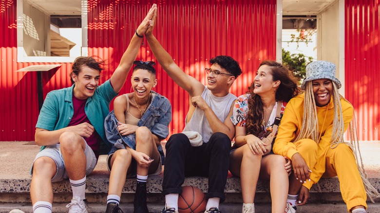 A group of friends hanging out