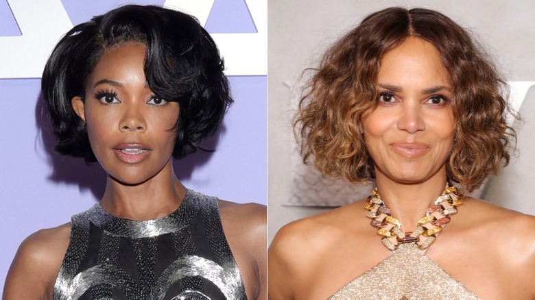 Gabrille Union and Halle Berry with layered bobs
