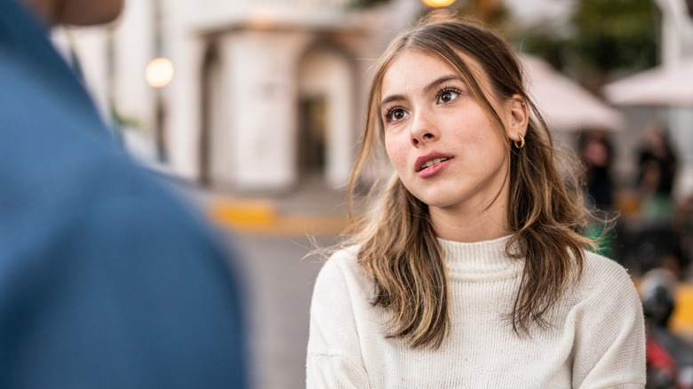 Woman angry with partner