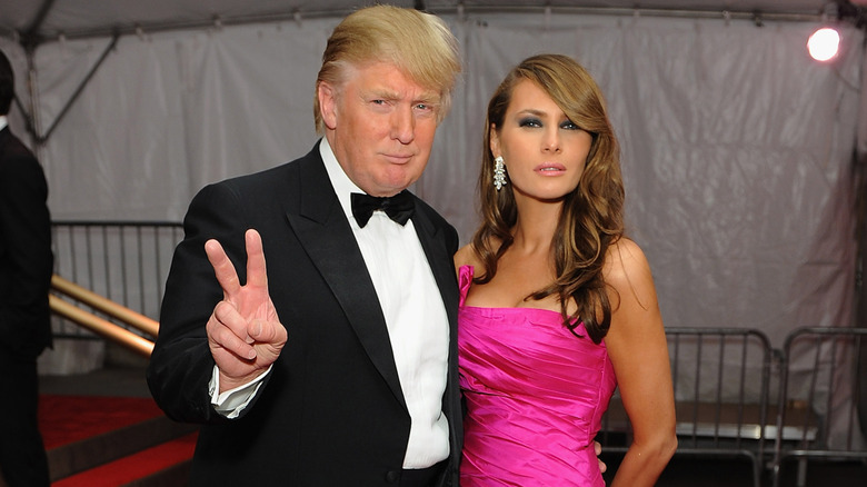 Melania and Donald Trump at the Met Gala