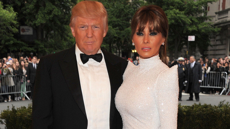 Donald and Melania Trump at the Met Gala in 2012