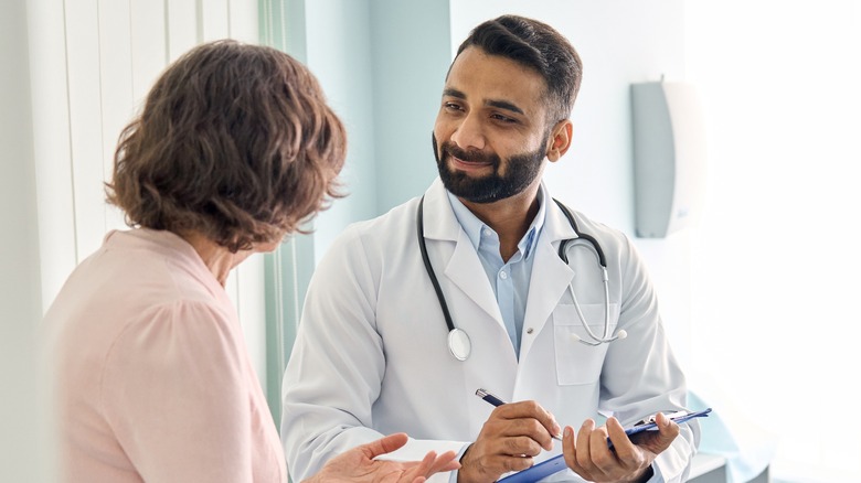Woman with a doctor 