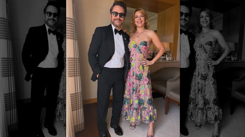 Mary Elizabeth Ellis and Charlie Day pictured smiling together in 2026