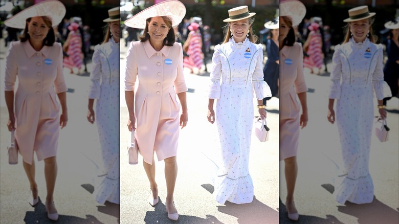 Carole Middleton and Alizee Thevenet on day one of Royal Ascot 2026