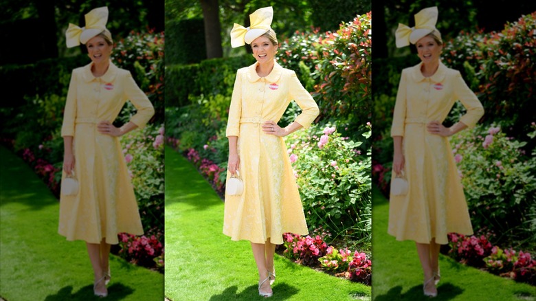Charlotte Hawkins on day one of Royal Ascot 2026 in butter yellow