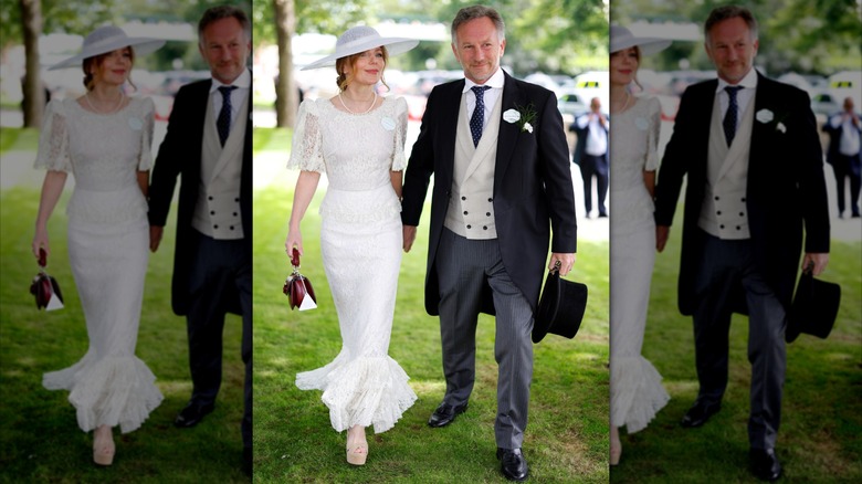 Geri Halliwell-Horner and Christian Horner at Royal Ascot 2026 day one
