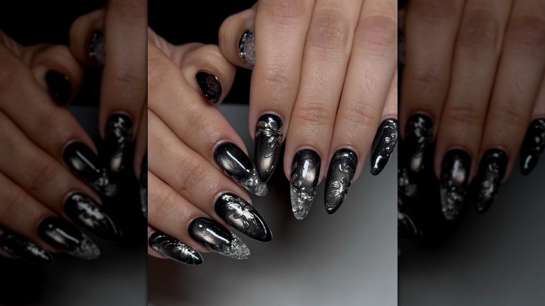 Gothic style cat eye nails