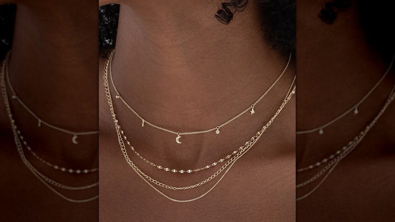 layered necklaces
