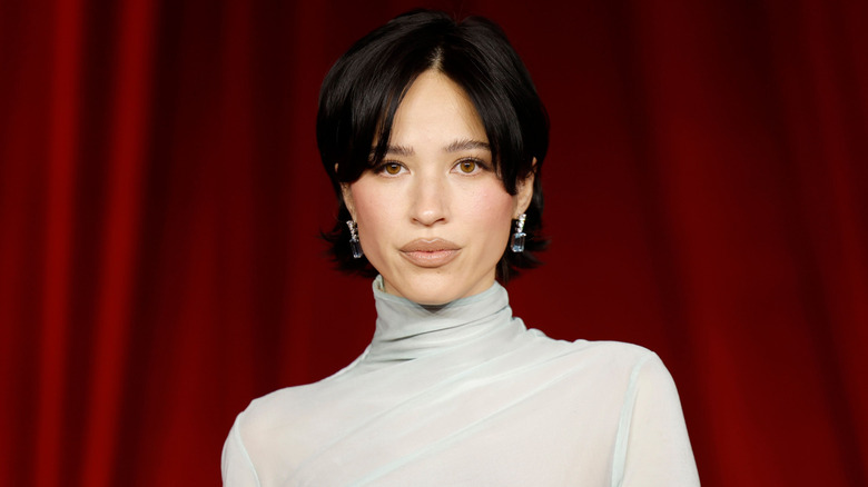 Kelsey Asbille with a dark cropped bob