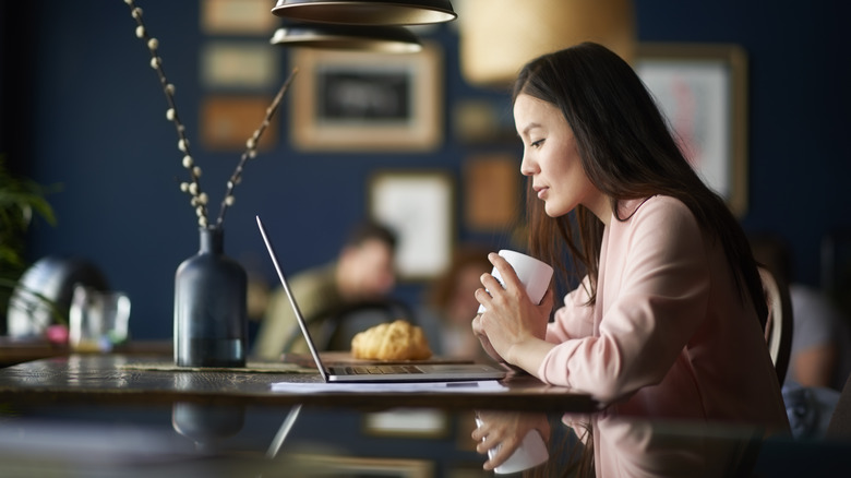 Woman on computer
