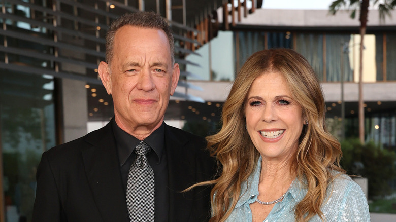 Rita Wilson and Tom Hanks pictured attending a gala in 2026