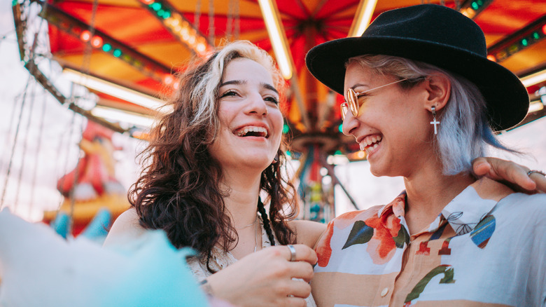 Two people at carnival 