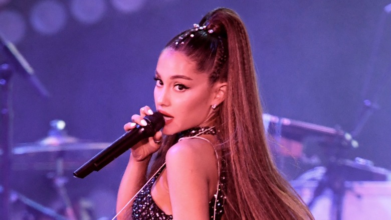 Ariana Grande performing on stage