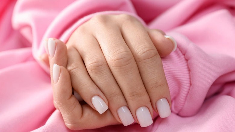 Hands showcasing nail polish