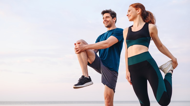 couple exercising together