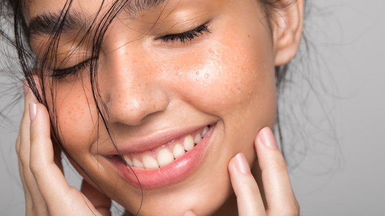 Woman smiling