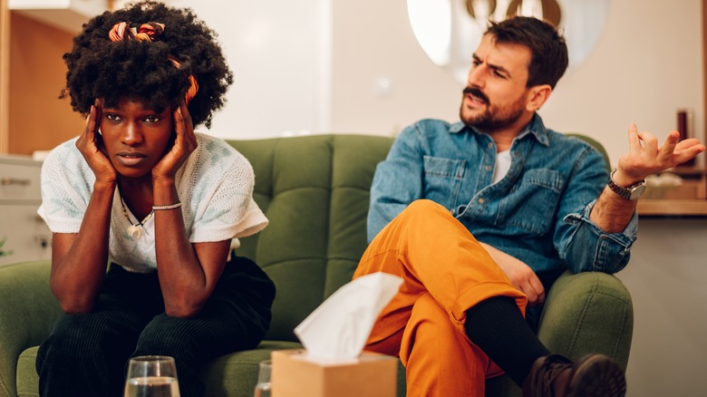 man and woman arguing