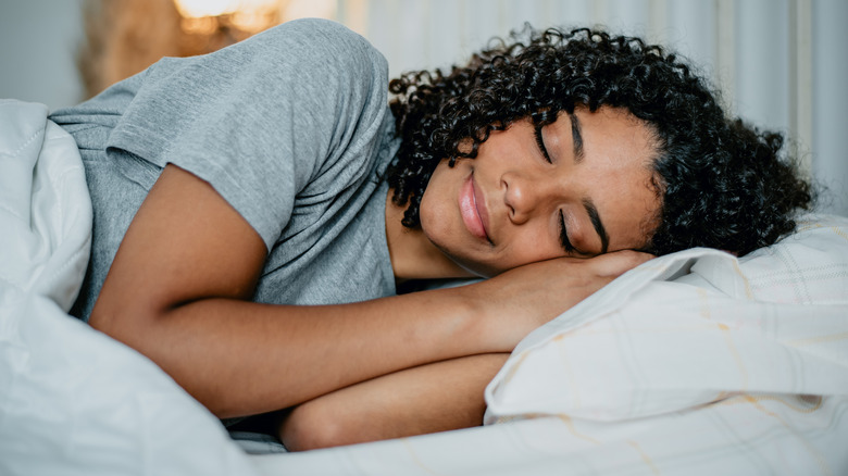 Woman in bed