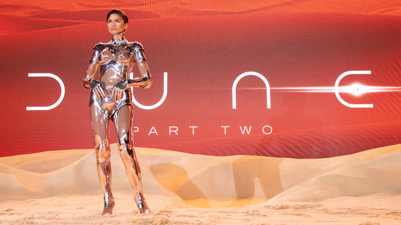 Zendaya attends the World Premiere of "Dune: Part Two" at Leicester Square on February 15, 2024 in London, England