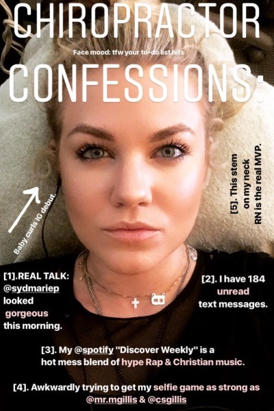 Erika Kirk showing her natural curls on Instagram Stories