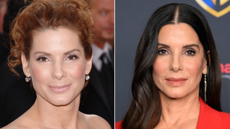 Sandra Bullock in 2006 (left) and 2026 (right)