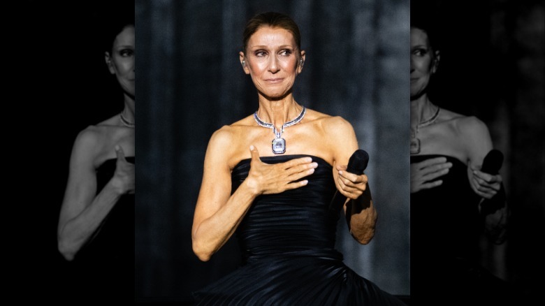 Celine Dion performing in 2026