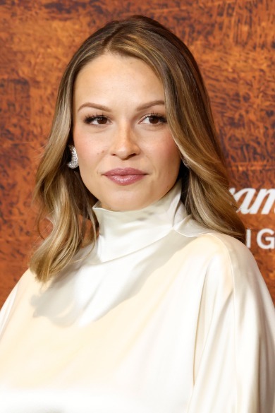 Close-up of Kayla Wallace wearing a silk