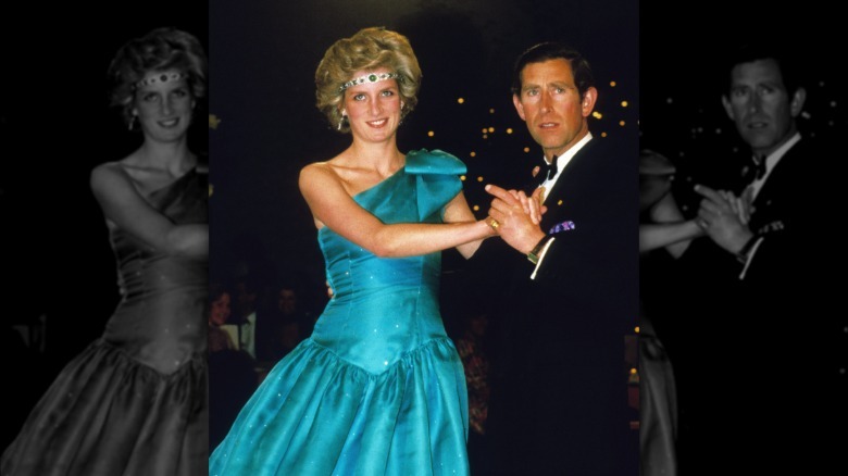Princess Diana and Prince Charles dancing in a gala in Australia