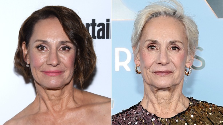 Side-by-side photos of Laurie Metcalf