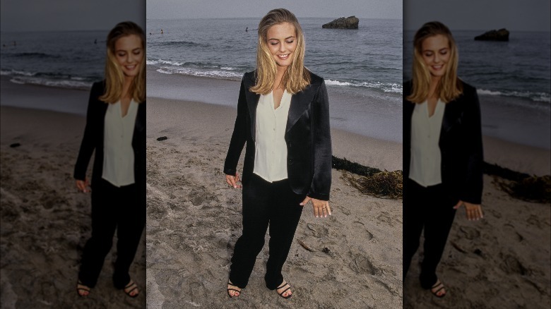 Alicia Silverstone on the beach
