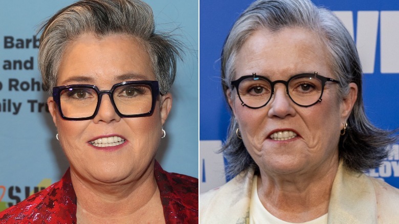 Side-by-side photos of Rosie O'Donnell