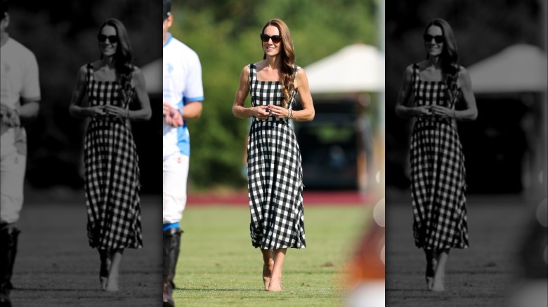 Kate Middleton smiling at the Royal Charity Polo Cup in 2026