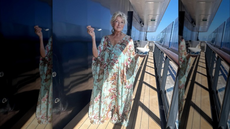 Martha Stewart enjoys her time on a mega yacht