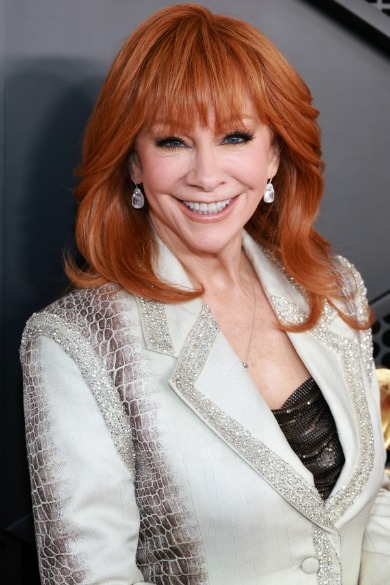 Close-up of Reba McEntire at the 2026 Grammy Awards