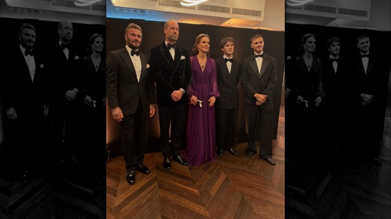 Prince William and Princess Catherine posing with David