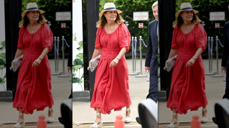 Carole Middleton walking