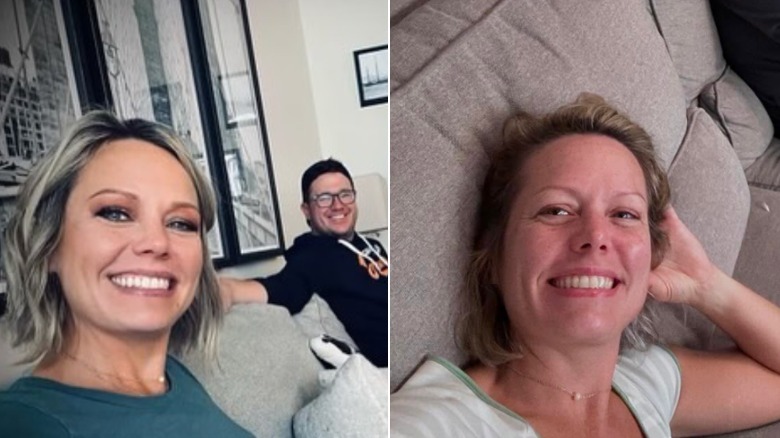 Side by side photos of Dylan Dreyer