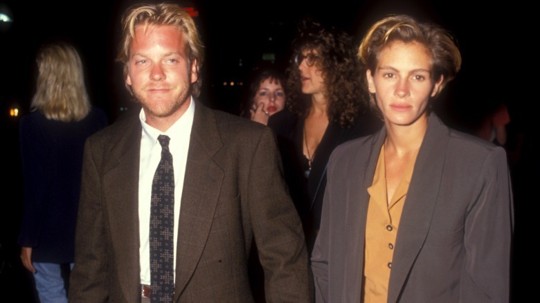 Kiefer Sutherland and Julia Roberts pictured together in 1990