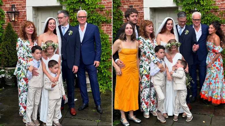 Susan Sarandon and family at Eva's wedding