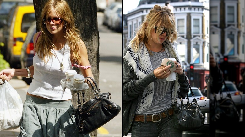 Sienne Miller wearing black Balenciaga bag