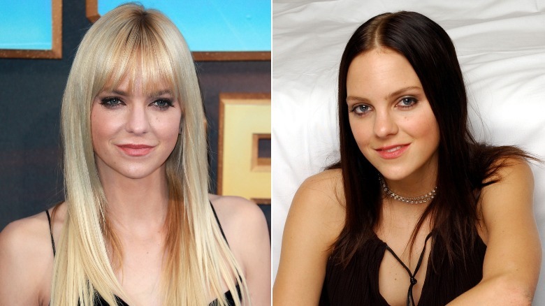 Side-by-side photos of Anna Faris