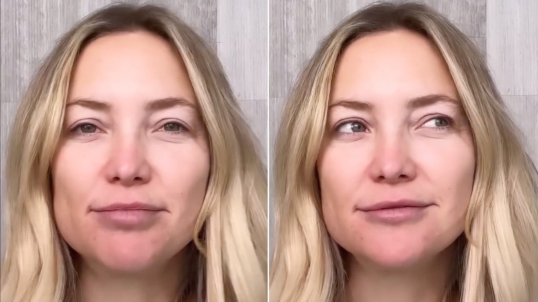 Kate Hudson makeup-free on Instagram video