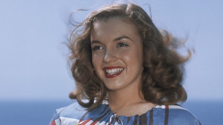 Marilyn Monroe smiling with brown hair